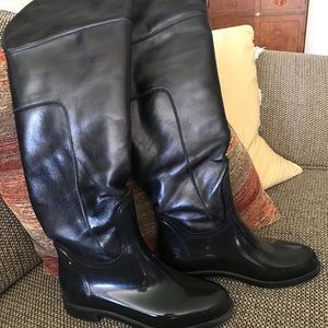 Knee high leather boots